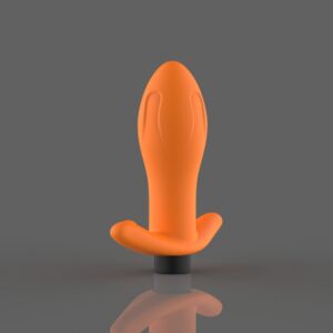 Mars Anal Plug, 7 Vibration Modes, Silicone, USB, Orange/Black, 12.1 cm, Guilty