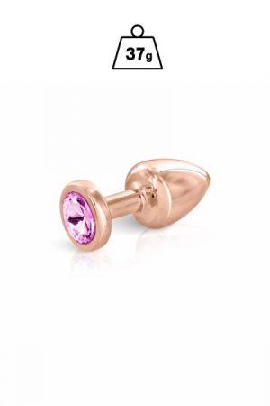 metal gold Swarovski anal plug 37g small